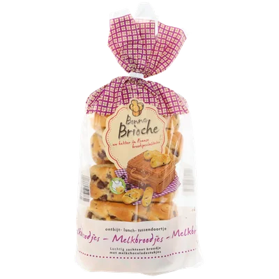 BonBrioche Melkbroodjes met chocoladestukjes 10 stuks