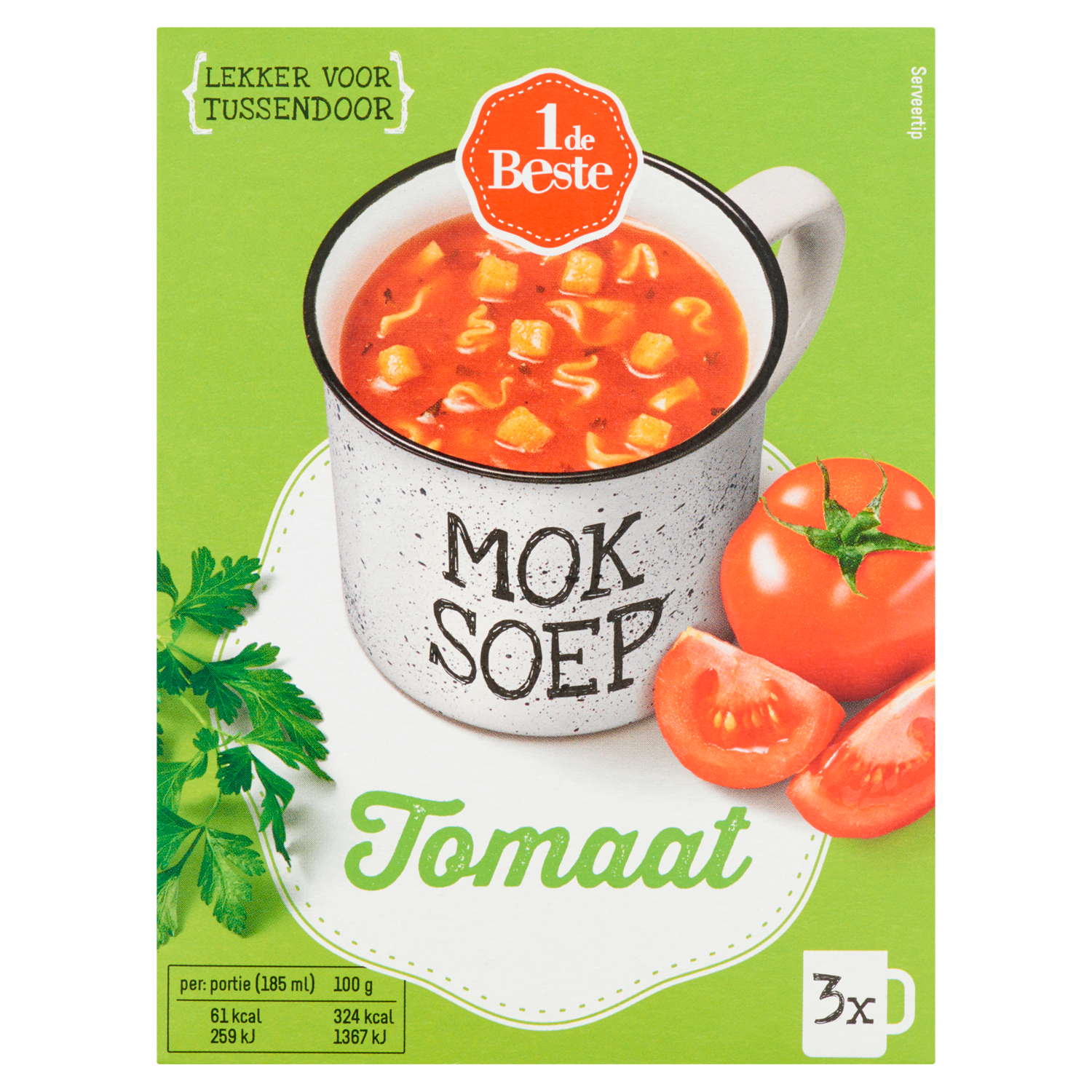 1 de Beste 1 kop soep tomatensoep 3 st.