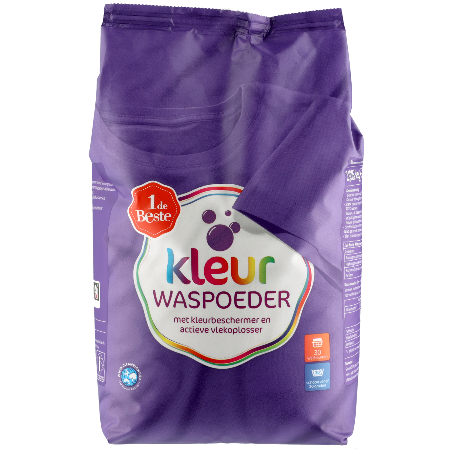 1 de Beste Waspoeder kleur 30 wasbeurten