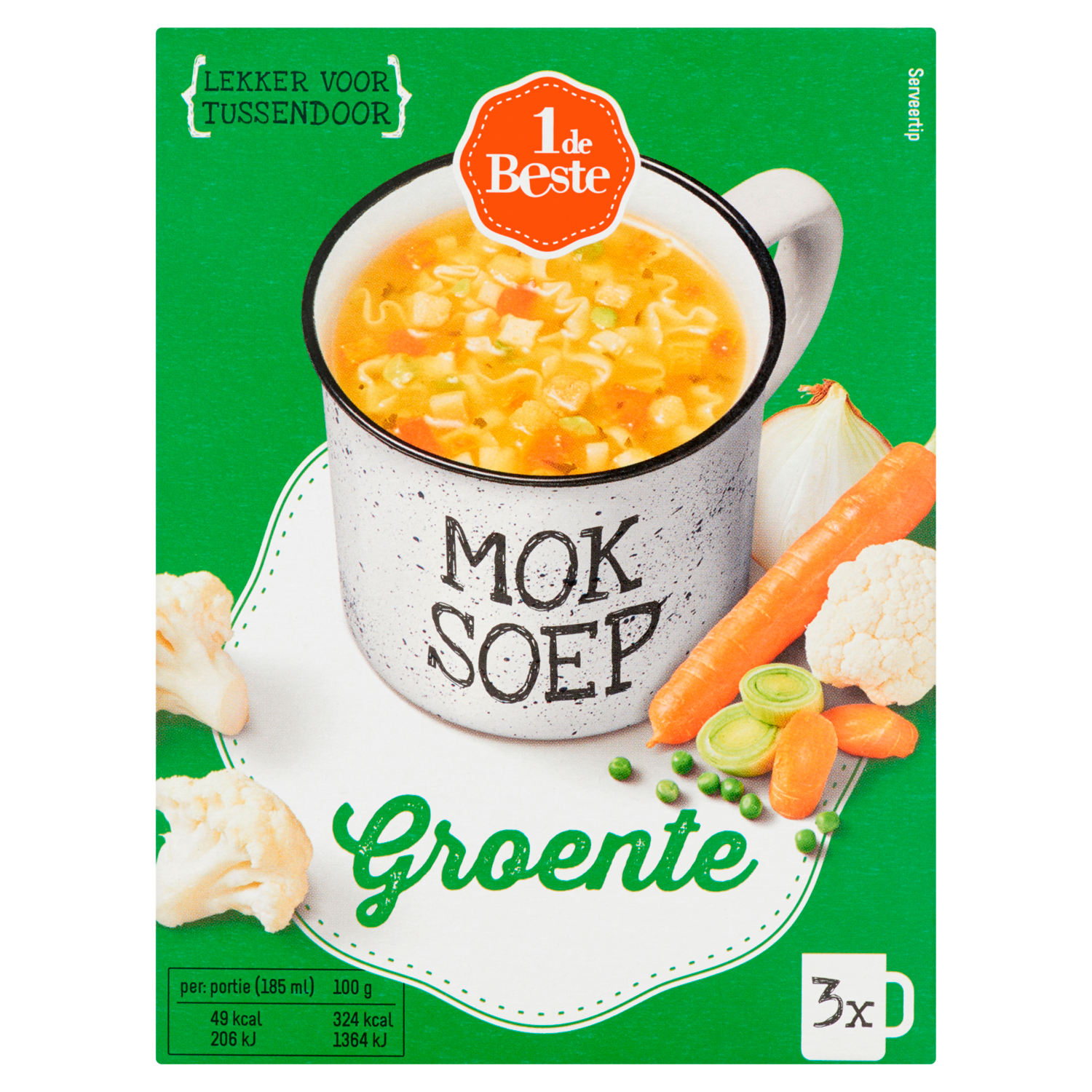 1 de Beste Mok soep groentesoep 3 st.