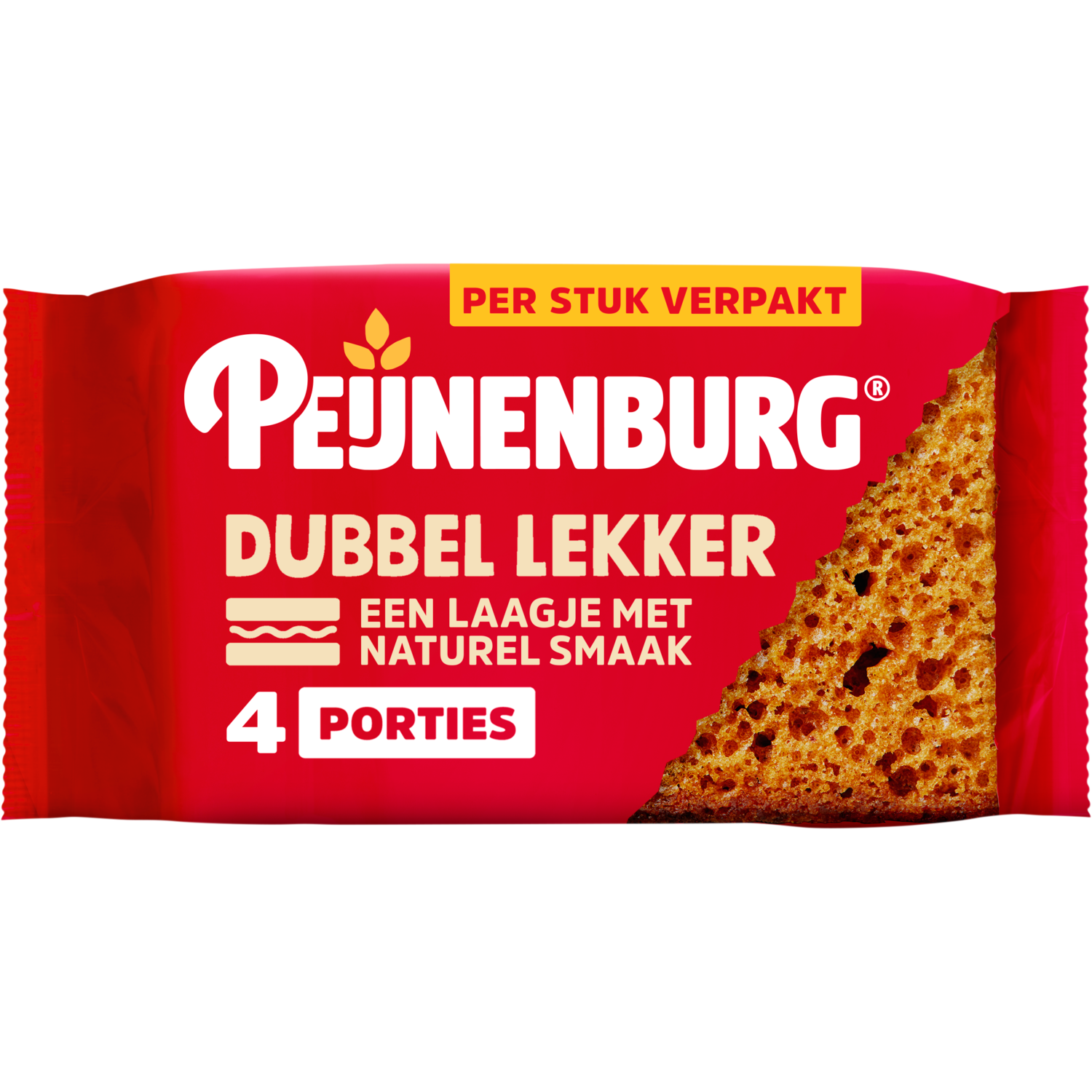 Peijnenburg Ontbijtkoek dubbel lekker naturel 4 stuks