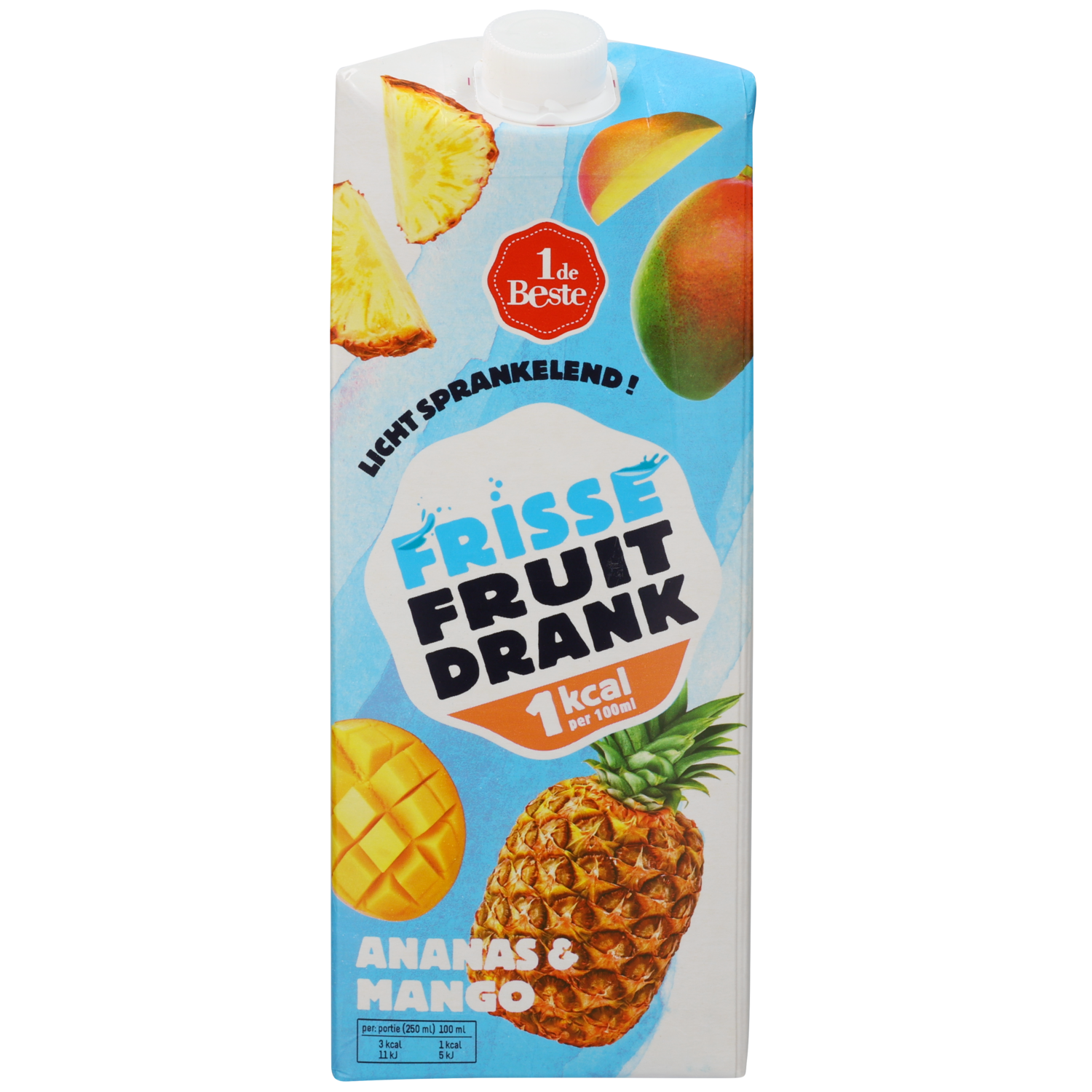 1 de Beste Frisse fruitdrank ananas-mango 1kcal