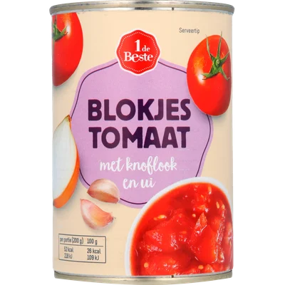 1 de Beste Tomatenblokjes knoflook en ui