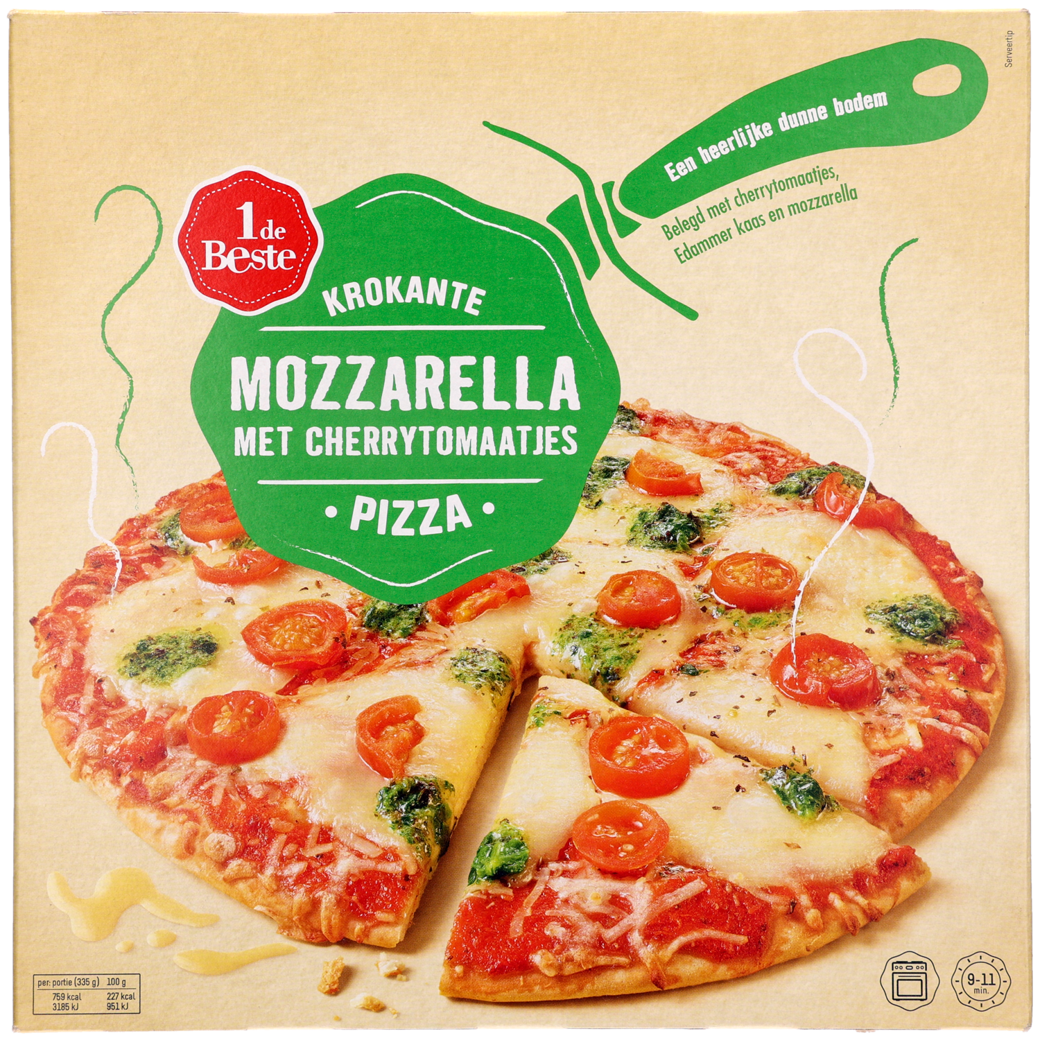 1 de Beste Krokante pizza mozzarella cherry