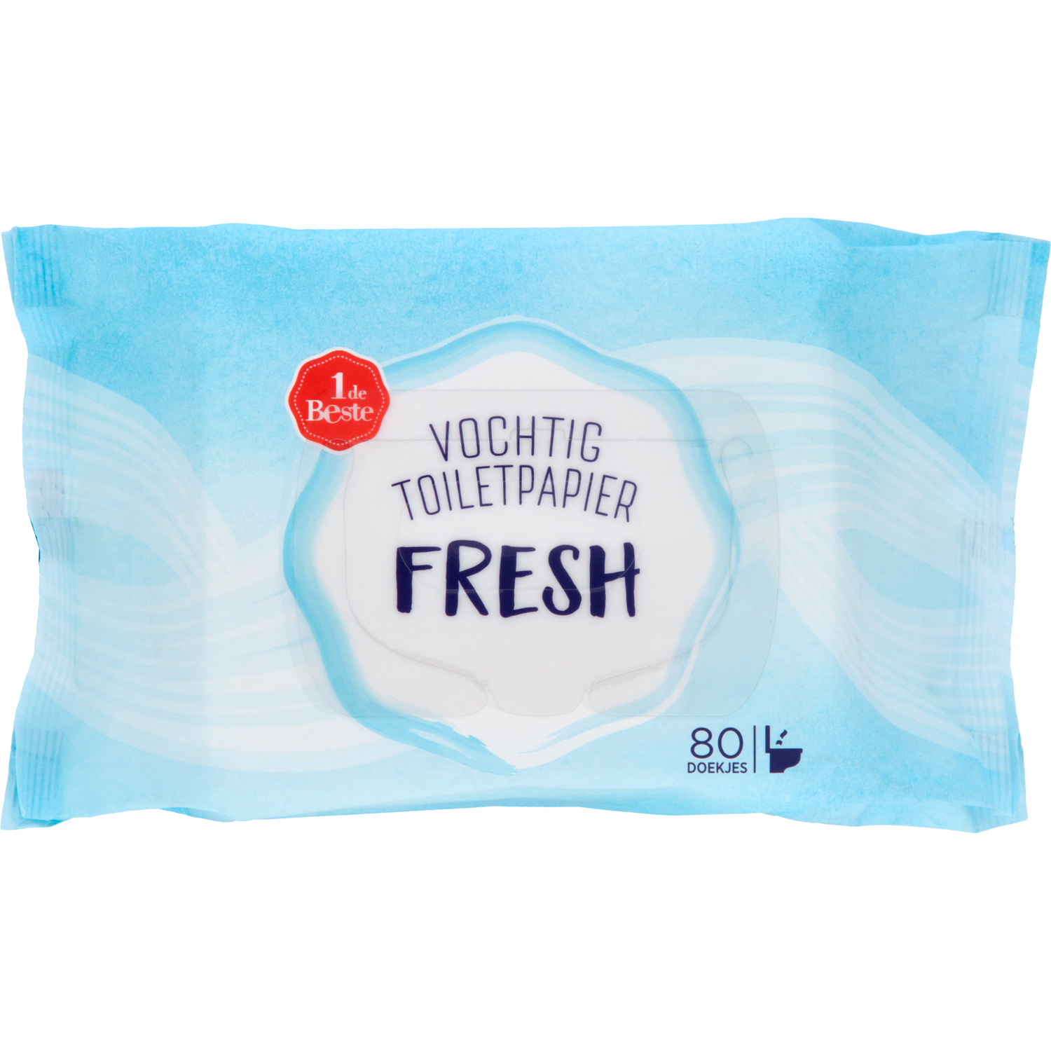 1 de Beste Vochtig toiletpapier fresh 80 st.