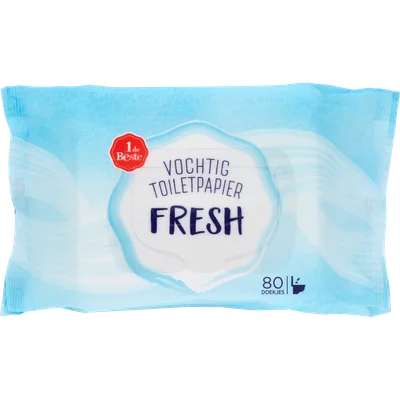 1 de Beste Vochtig toiletpapier fresh 80 st.