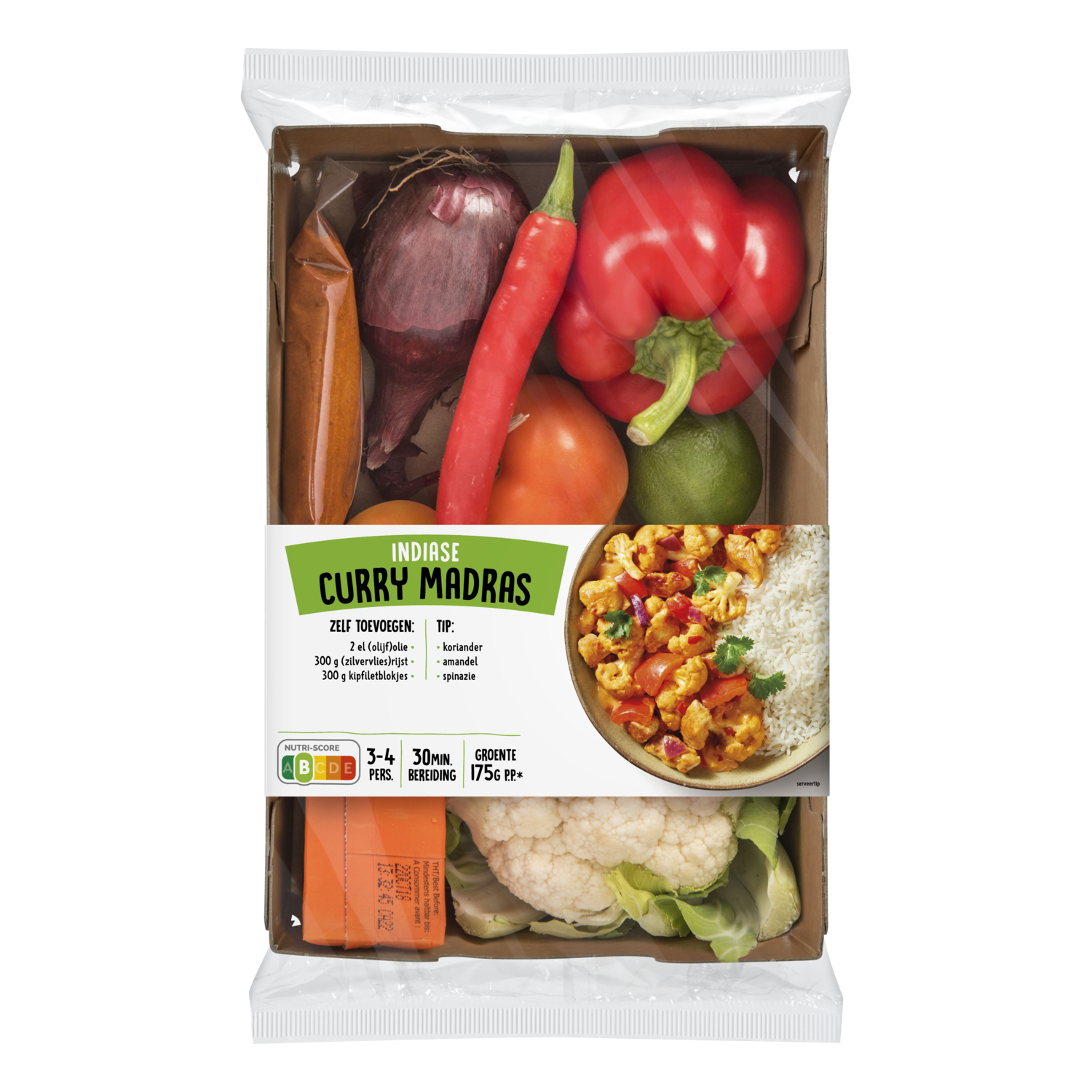 Verspakket Indiase curry madras