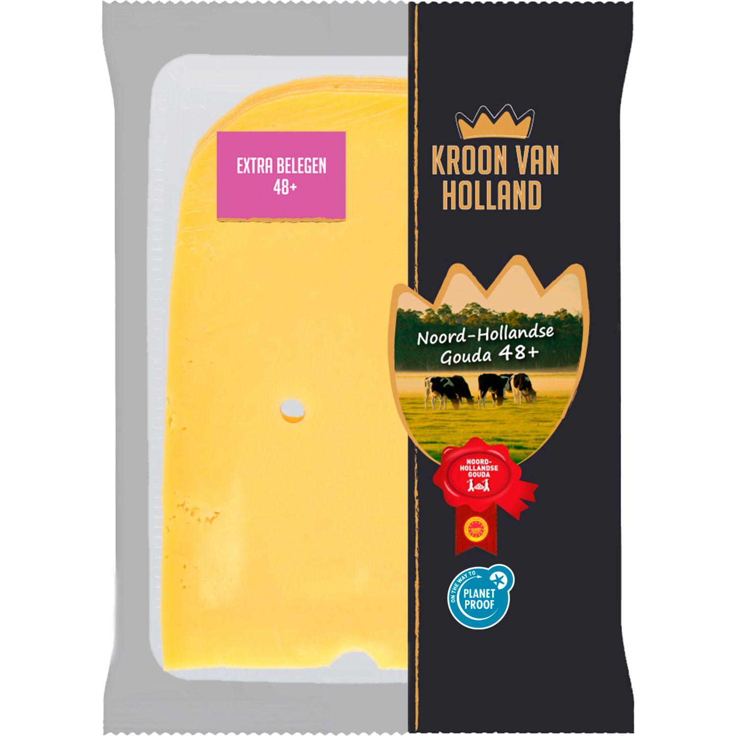 Kroon van Holland Extra belegen kaas 48+ plakken