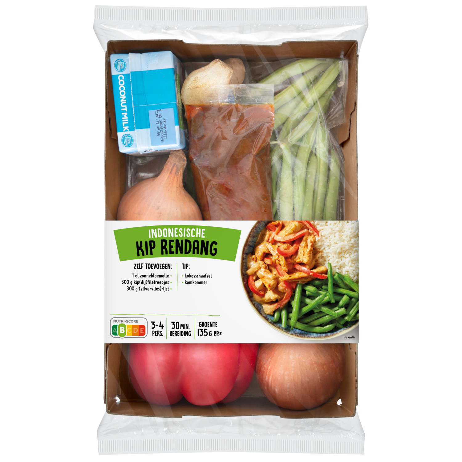 Verspakket kip rendang