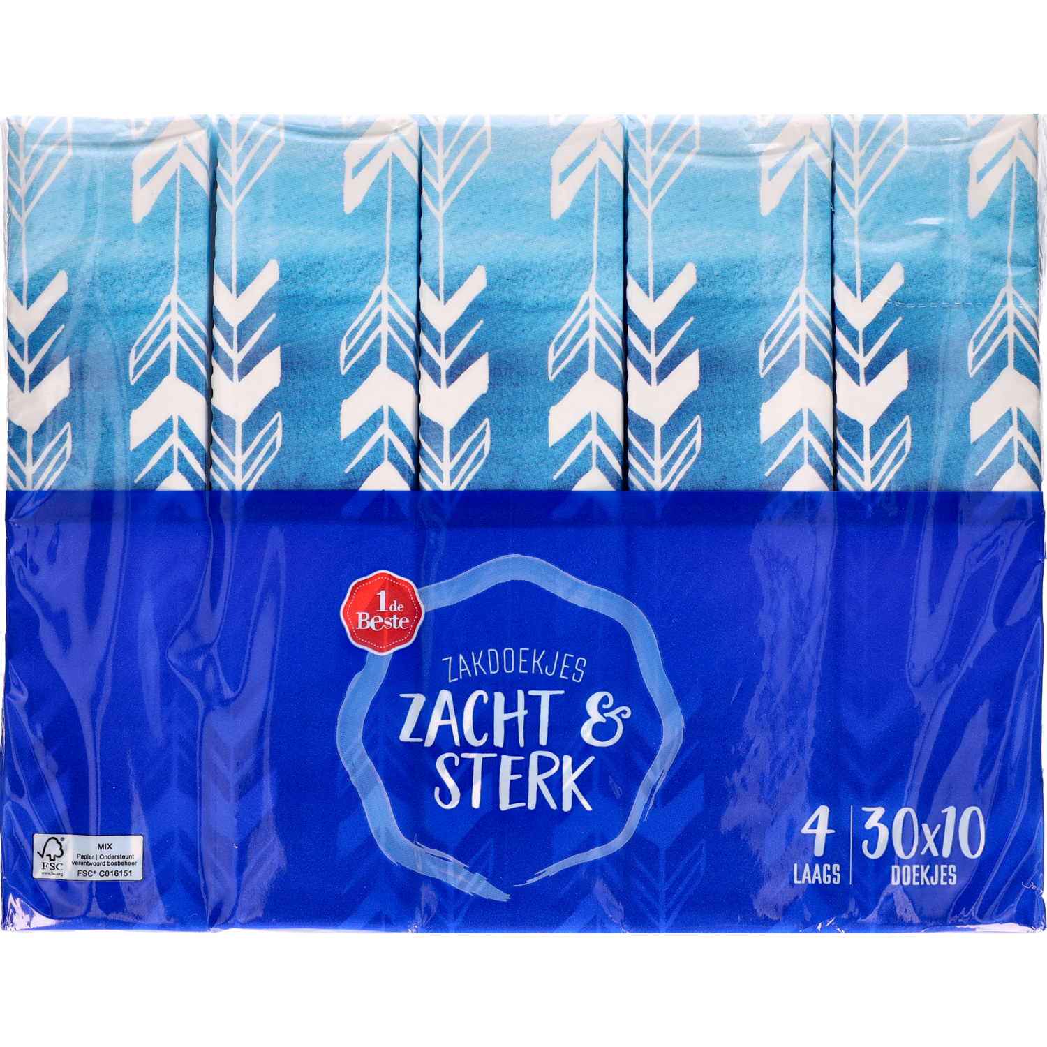 1 de Beste Zakdoekjes 4-laags
