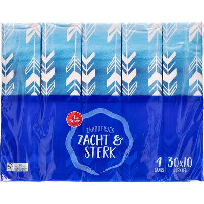 1 de Beste Zakdoekjes 4-laags