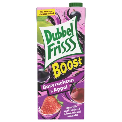 Dubbelfrisss Bosvruchten appel boost