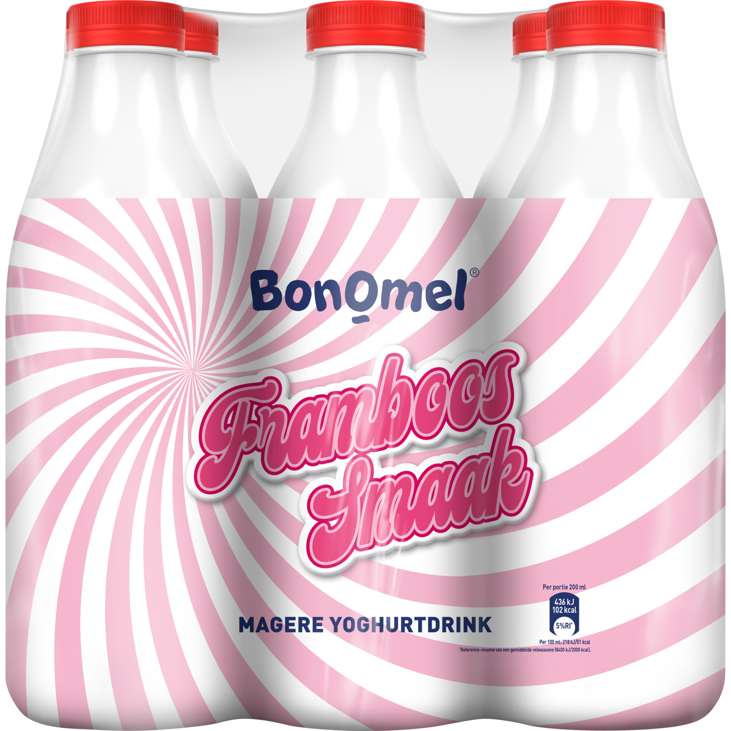 Bonomel Yoghurtdrink framboos 6 pack