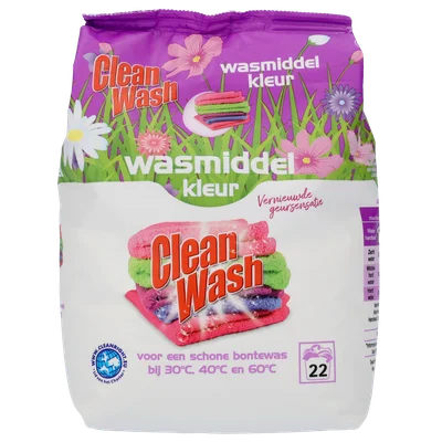 Clean Wash Waspoeder kleur 22 wasbeurten