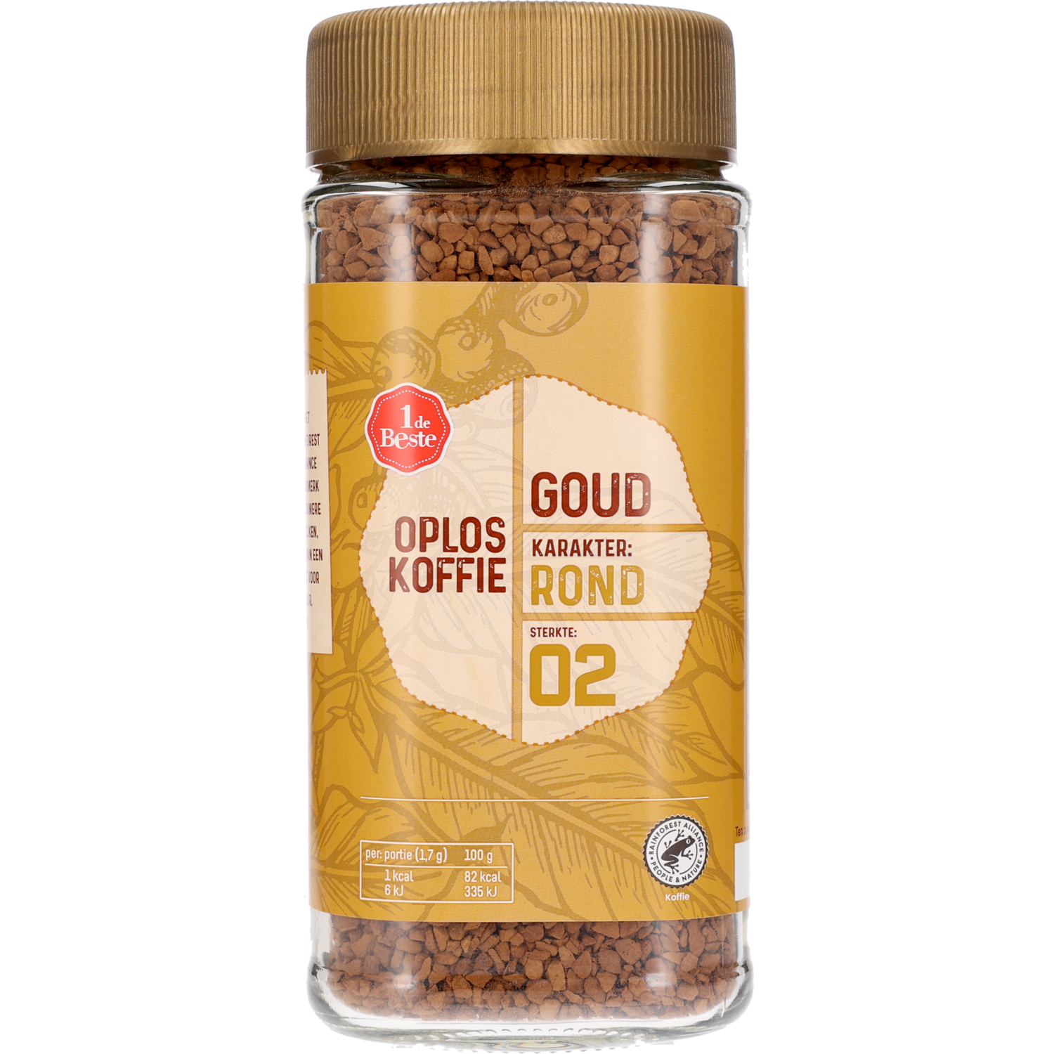 1 de Beste Oploskoffie goud