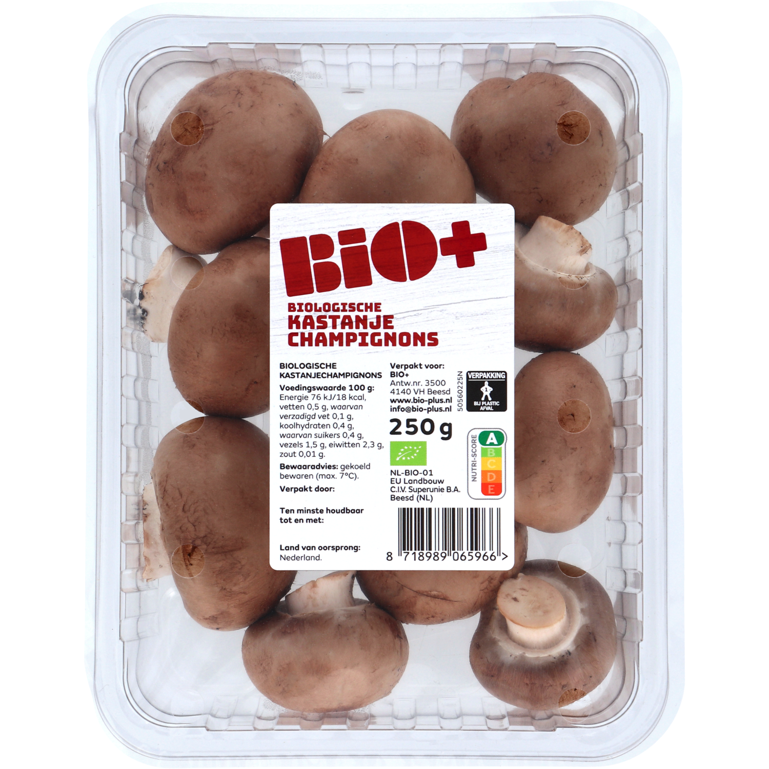 Bio+ Kastanje champignons bio