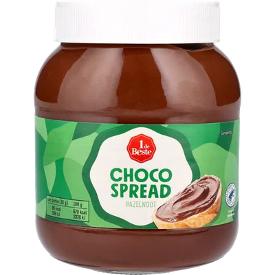 1 de Beste Chocospread hazelnoot