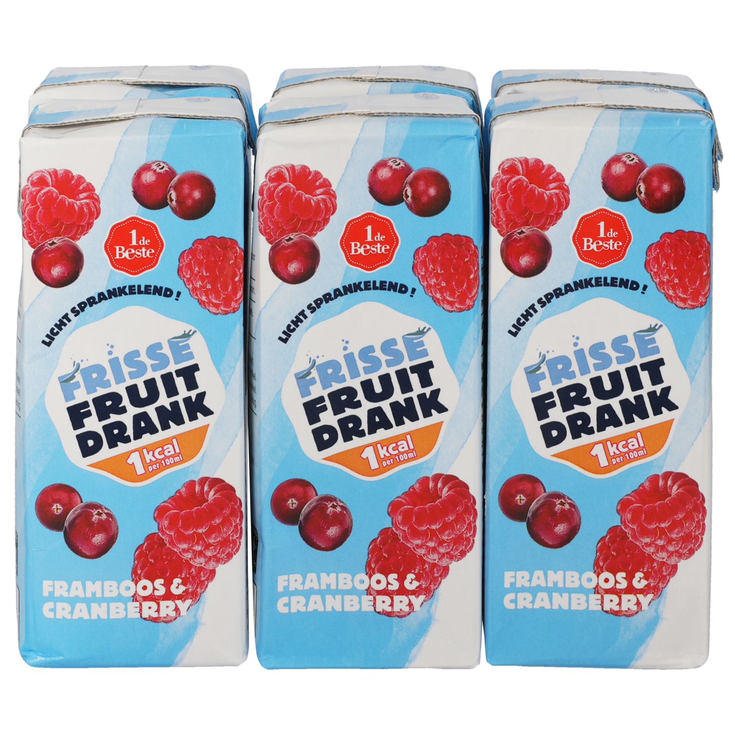1 de Beste Frisse fruitdrank framboos&cranberry 6x200ml