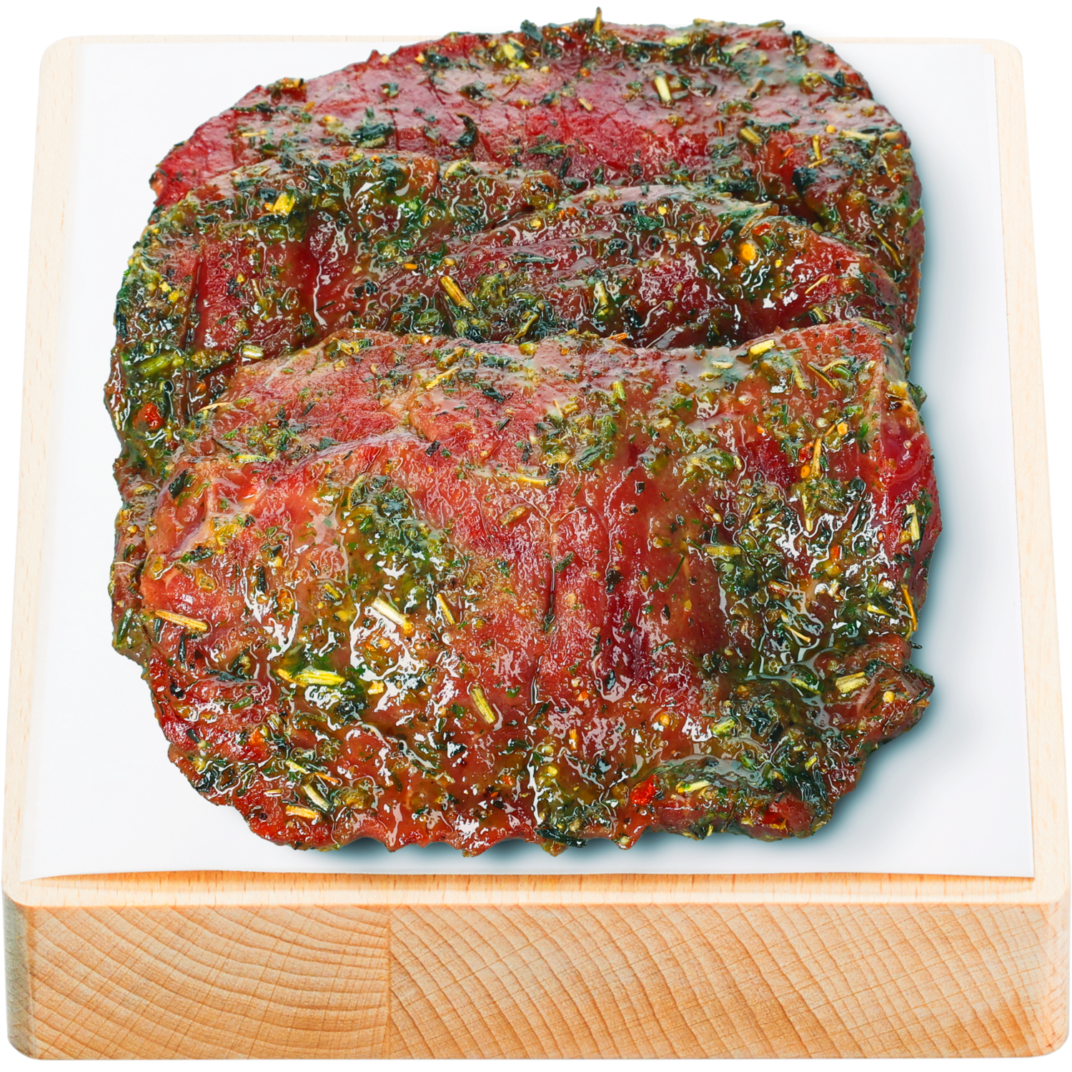 Vleeschmeesters Rundersteak alm gemarineerd 3 st