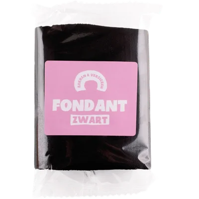 Bakken en versieren Rolfondant zwart