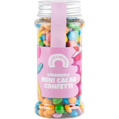 Bakken en versieren mini cacao confetti
