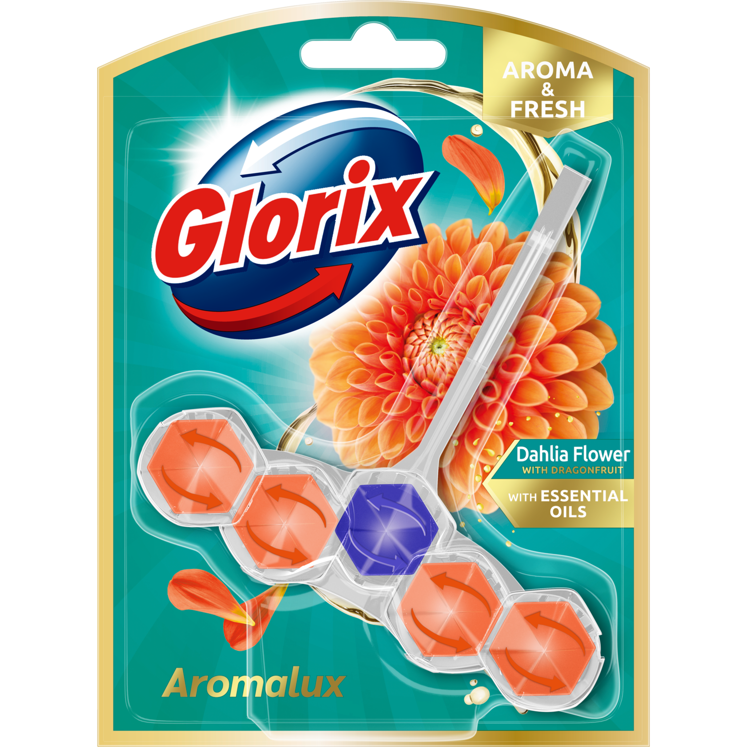 Glorix Toiletblok aroma lux dahlia flow&dragonfr