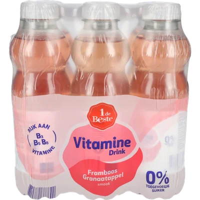 1 de Beste Vitamine drink 0% framboos granaatappel 6 st.