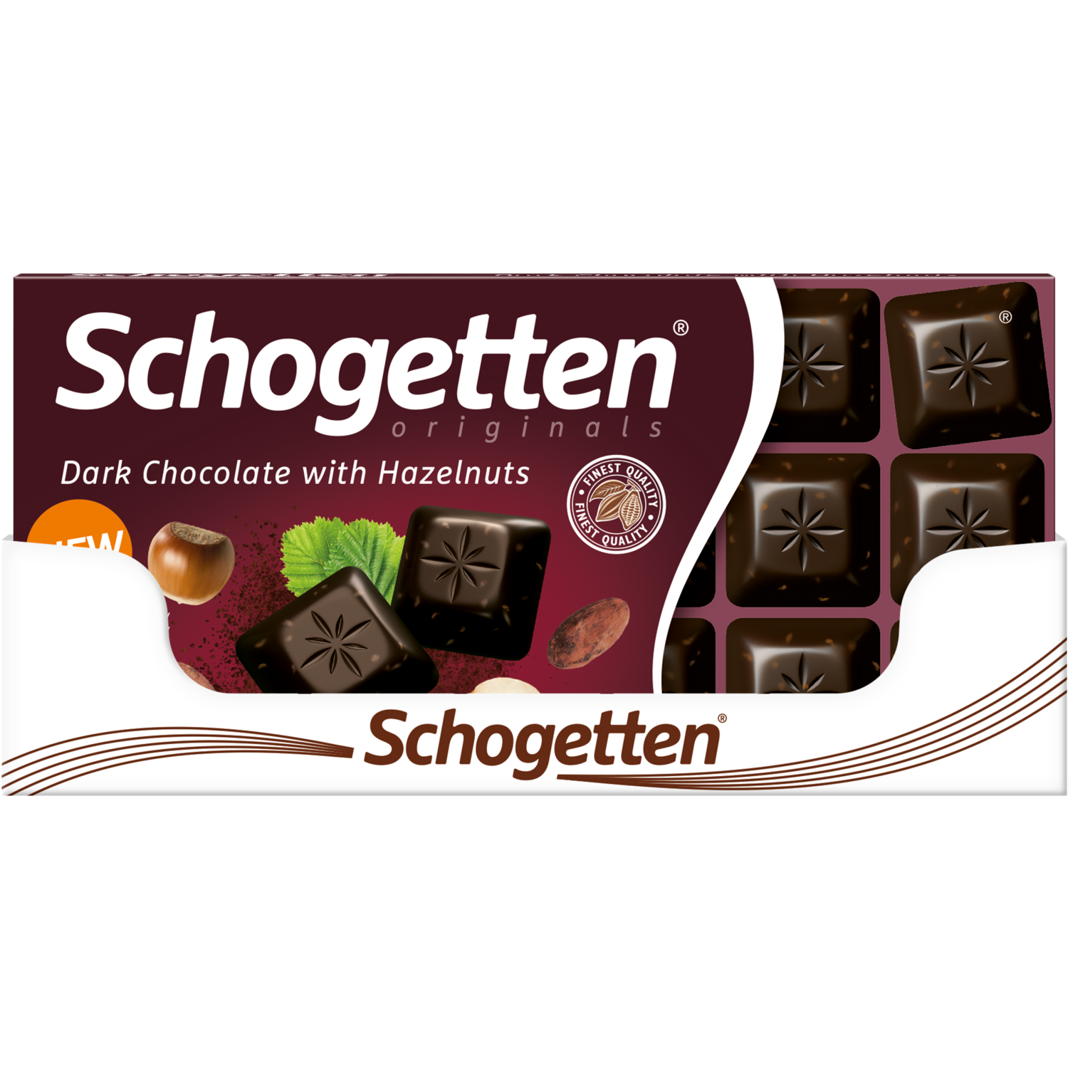 Schogetten Chocoladereep pure chocolade hazelnoot