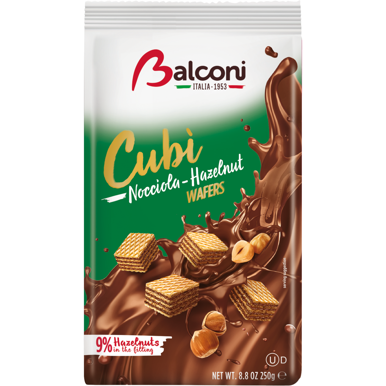 Balconi Wafer cubi nocciola