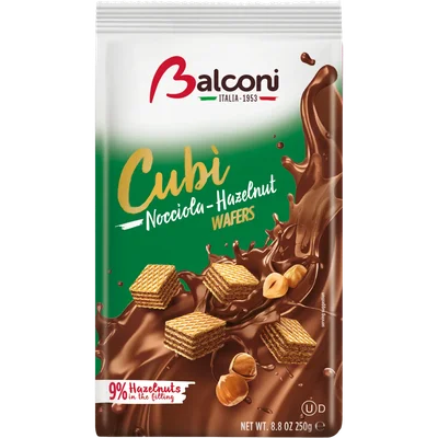 Balconi Wafer cubi nocciola