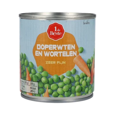 1 de Beste Doperwten en wortelen extra fijn