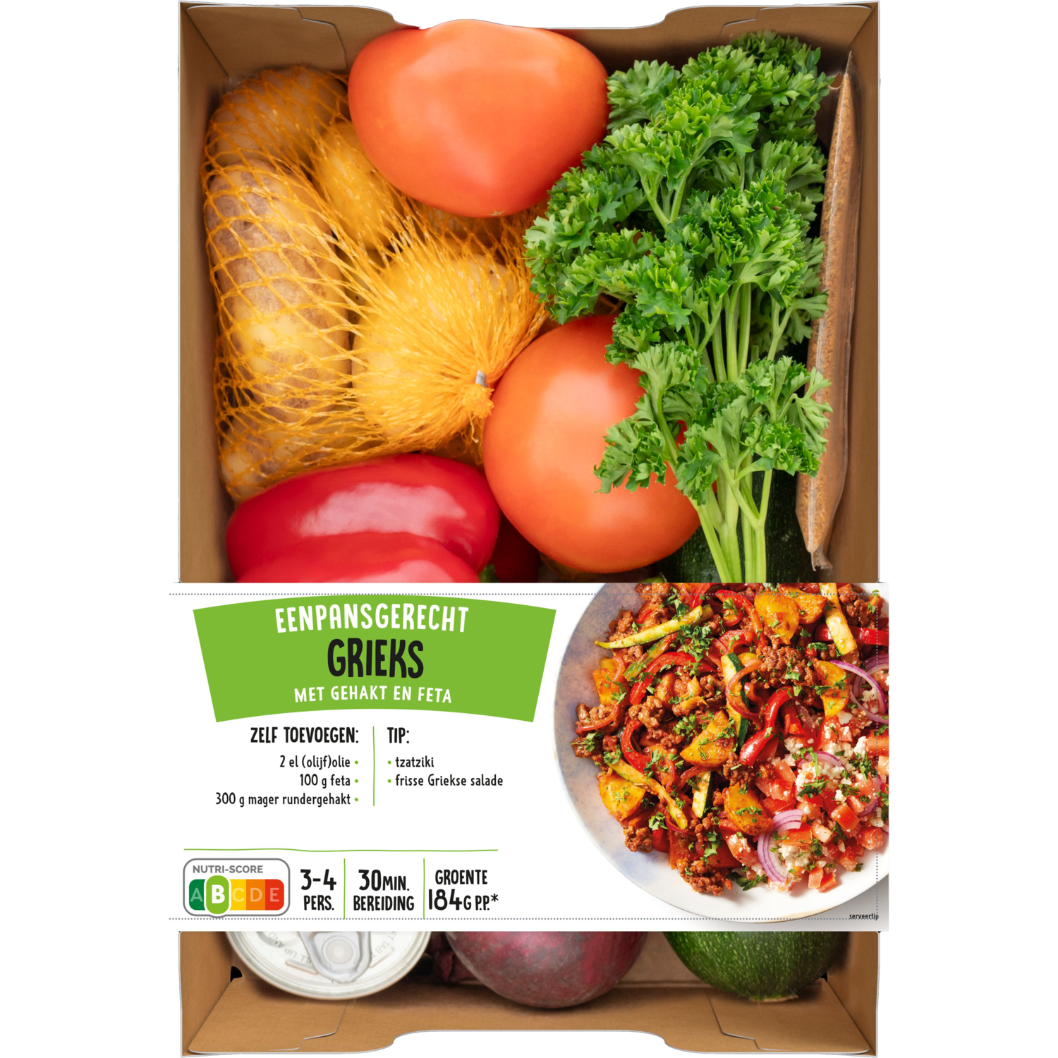 Eenpansgerecht griekse stijl verspakket