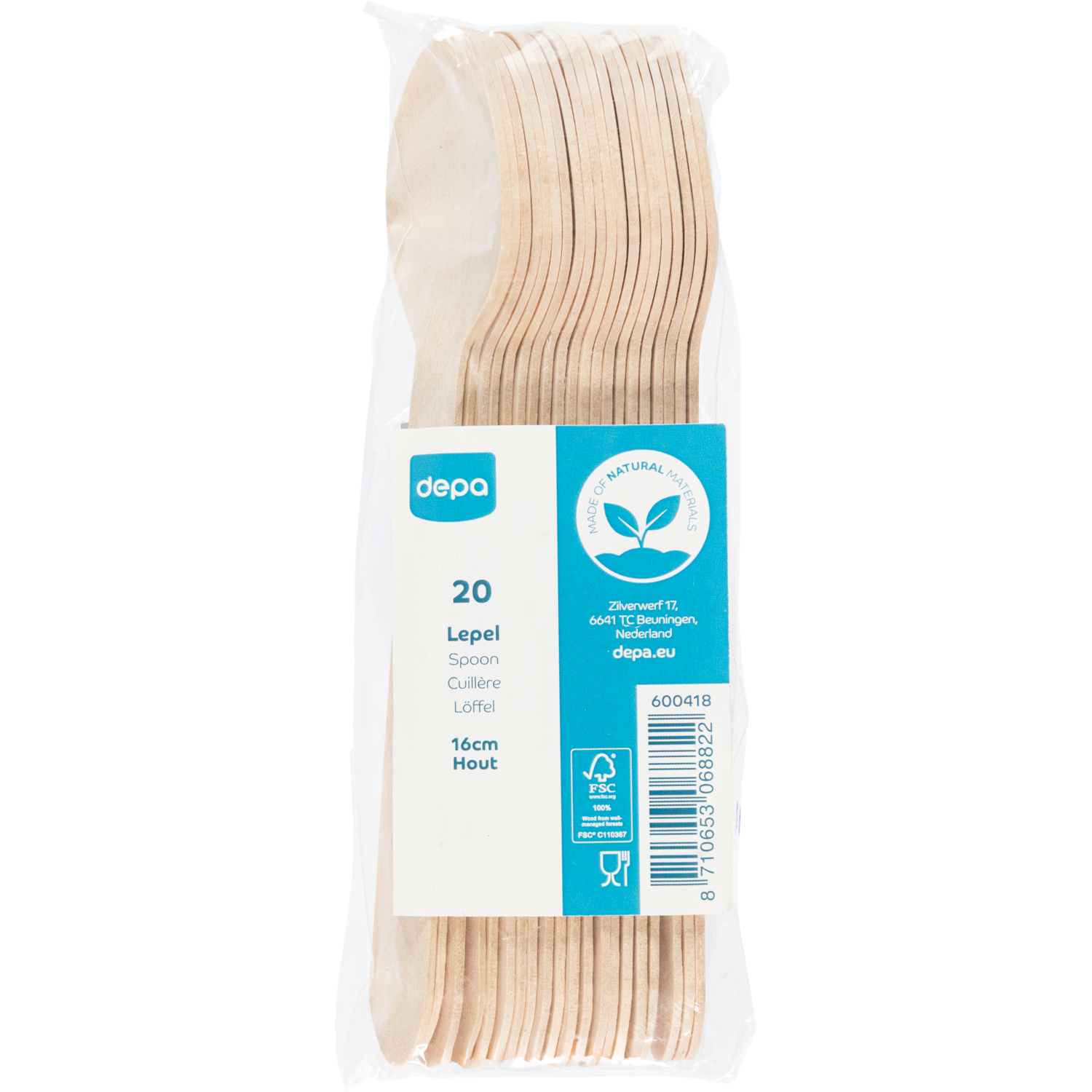 Depa Lepel hout 16 cm