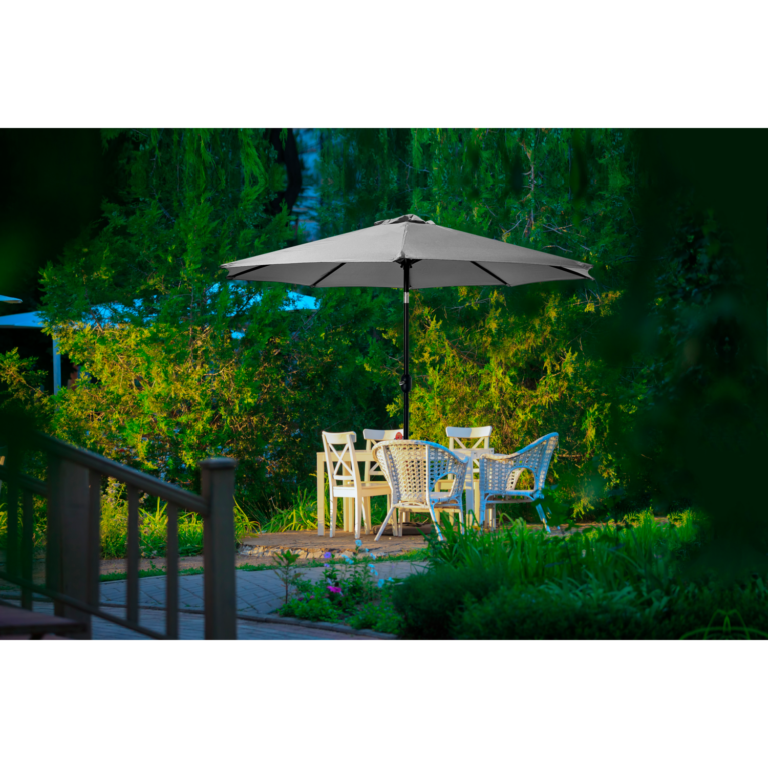 Luxe tuinparasol antraciet