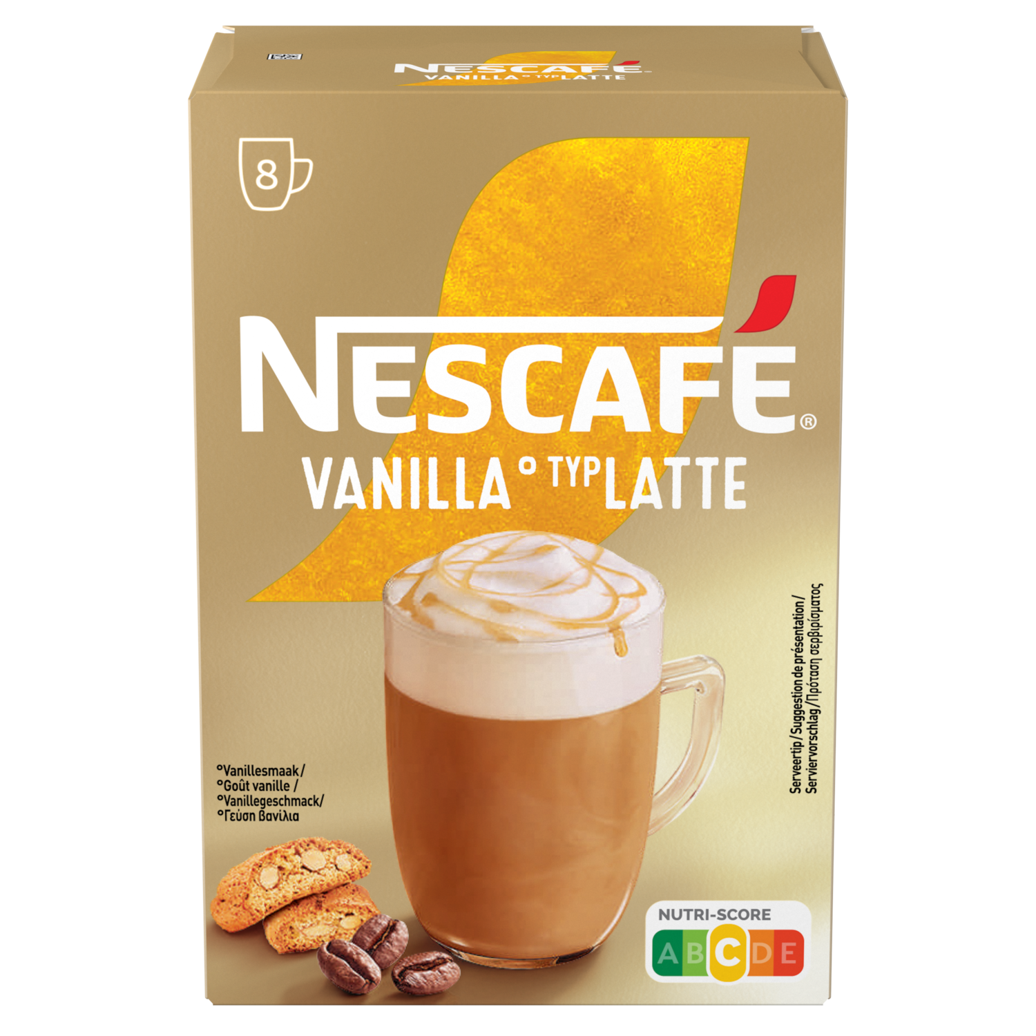 Nescafé Oploskoffie vanille latte 8 st.