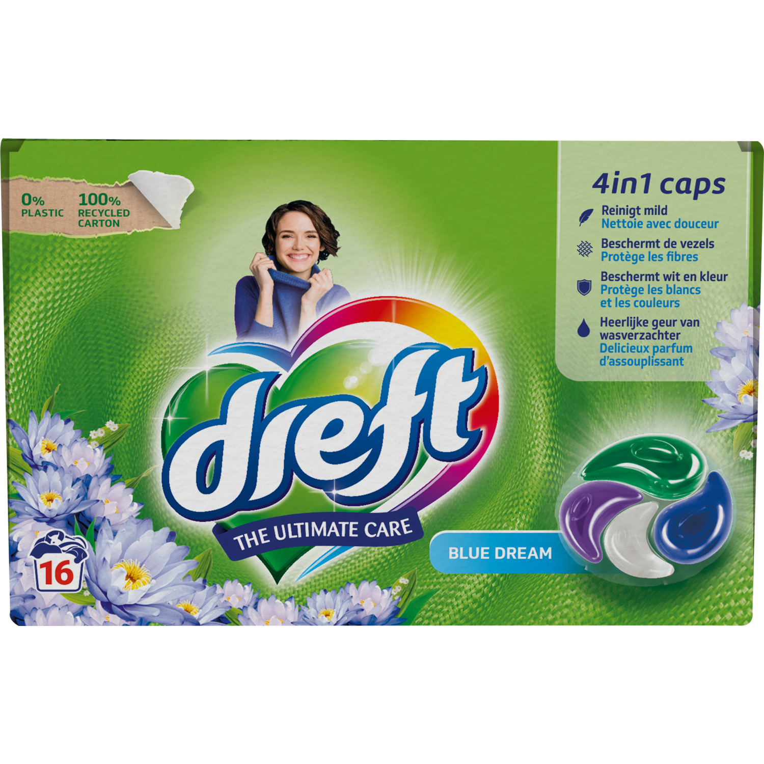 Dreft Wascapsules blauwe droom 4 in 1