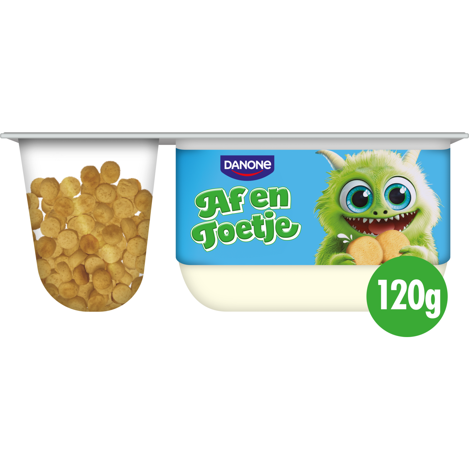 Danone Af en toetje vanilleyoghurt tarwekoekjes