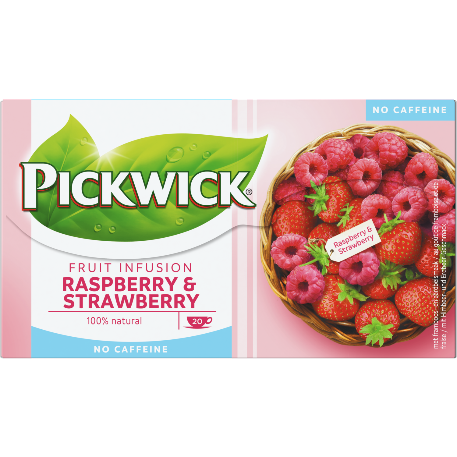 Pickwick Fruit infusion raspberry & strawberry 20 zakjes