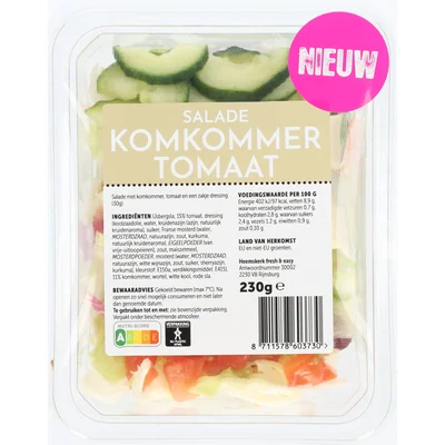 Fresh & easy Salade komkommer tomaat