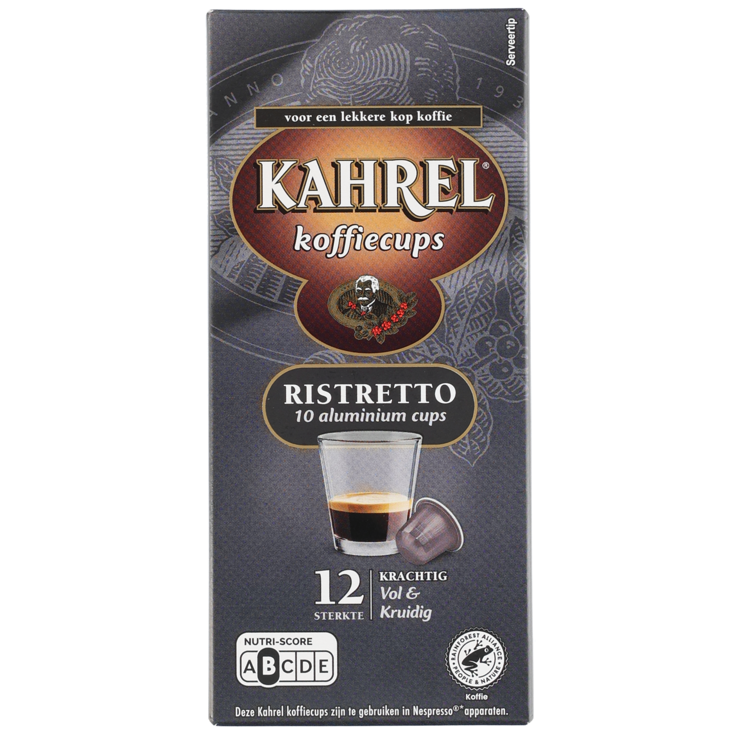 Kahrel Koffiecups ristretto sterkte 12