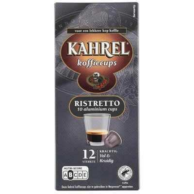 Kahrel Koffiecups ristretto sterkte 12