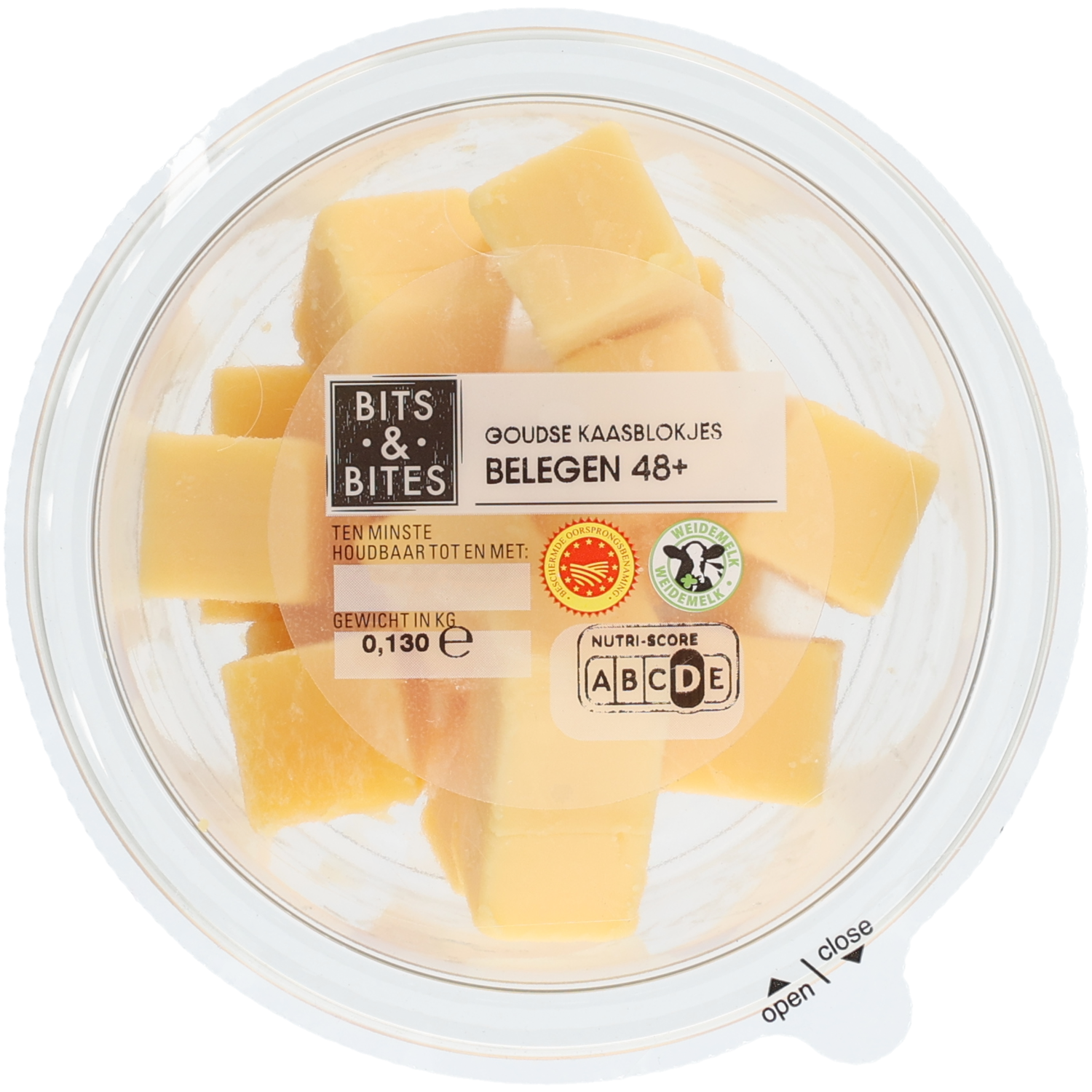 Bits & Bites Kaasblokjes belegen 48+