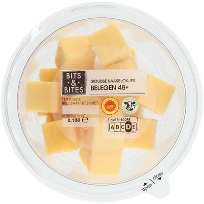 Bits & Bites Kaasblokjes belegen 48+