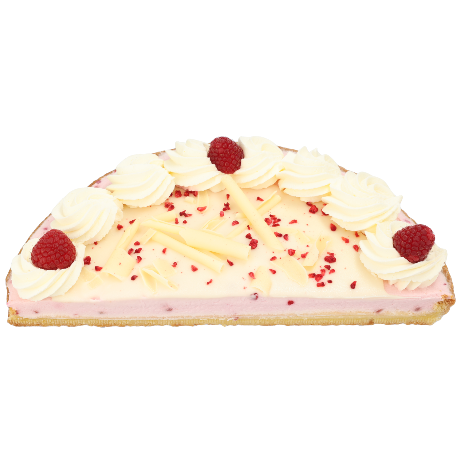 Vlaai half witte chocolade frambozen