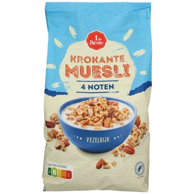 1 de Beste Muesli krokant 4 noten