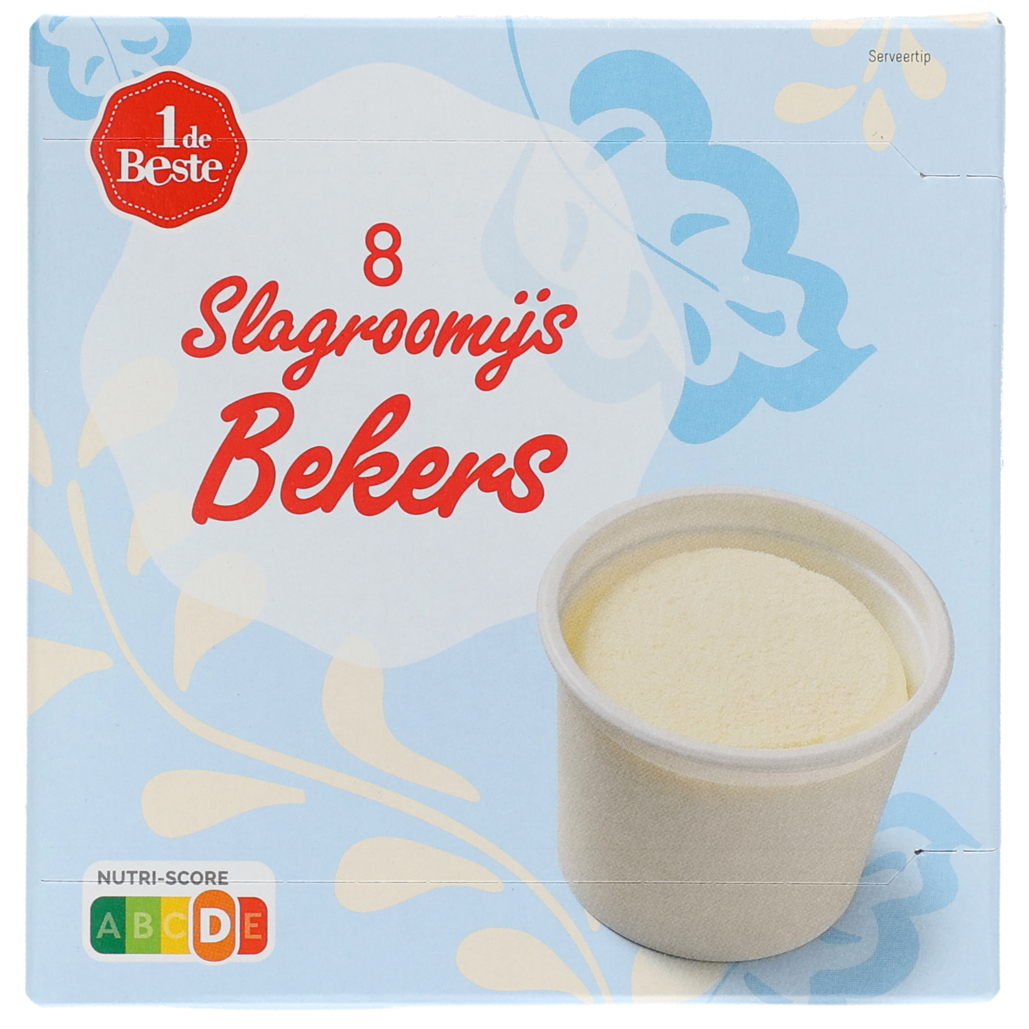 1 de Beste Slagroomijsbekers 8st.