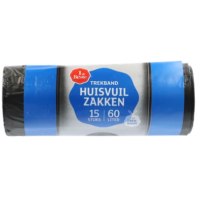 1 de Beste Trekbandzakken 60 l transparant