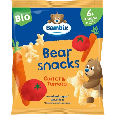 Bambix Berensnacks bio wortel tomaat 6+mnd