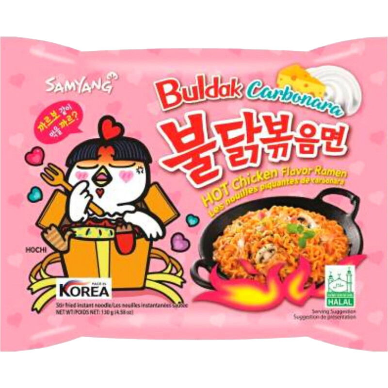 Samyang Buldak hot chicken ramen carbonara