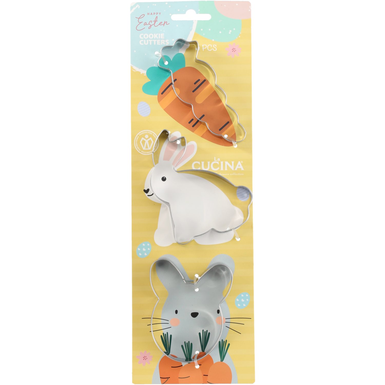 Uitsteekvormpjes rvs pasen 3ass